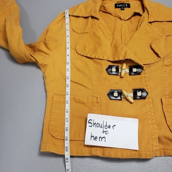Rue21 mustard yellow cropped jacket size XL - Picture 11 of 13